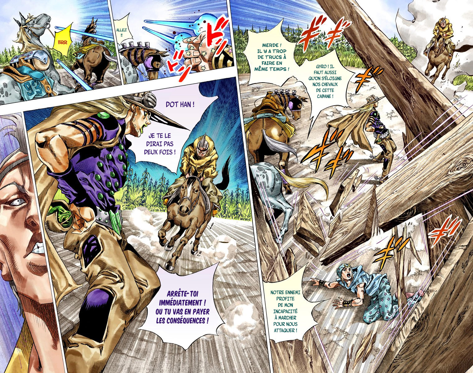 Read JoJo_s Bizarre Adventure Part 7 Steel Ball Run Official Colored FR Manga Online