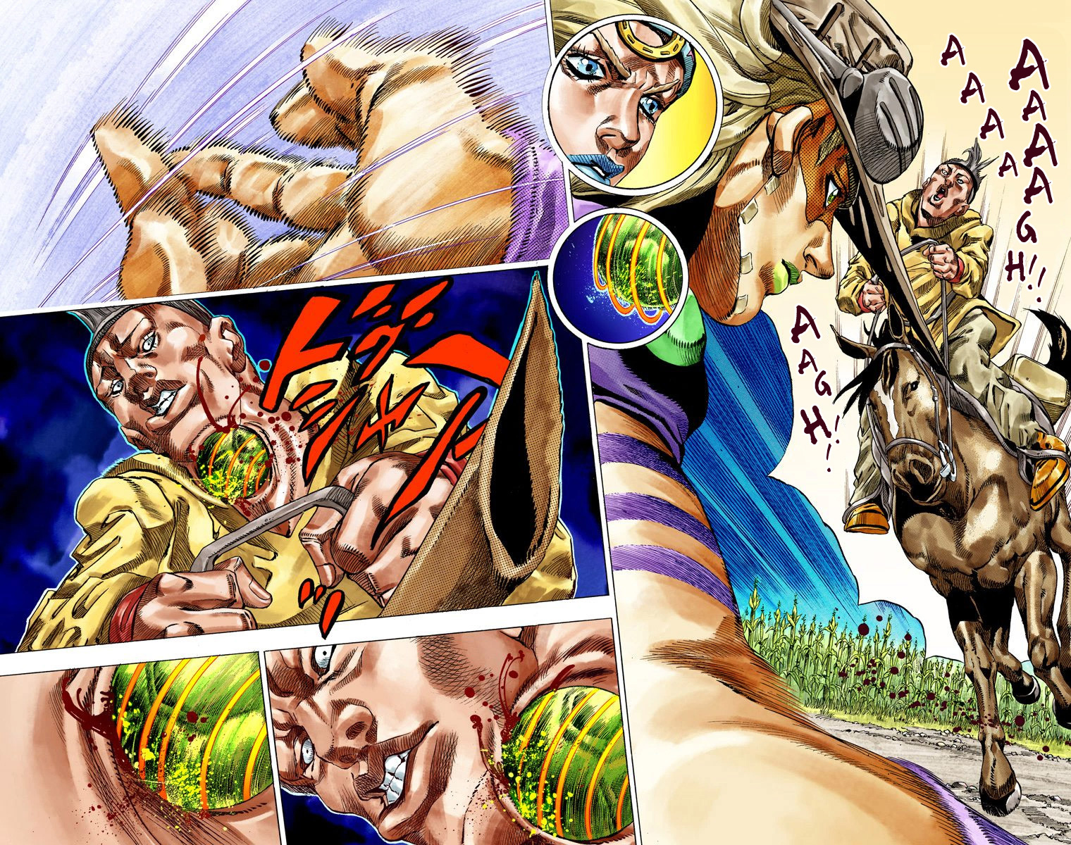 Read JoJo_s Bizarre Adventure Part 7 Steel Ball Run Official Colored FR Manga Online