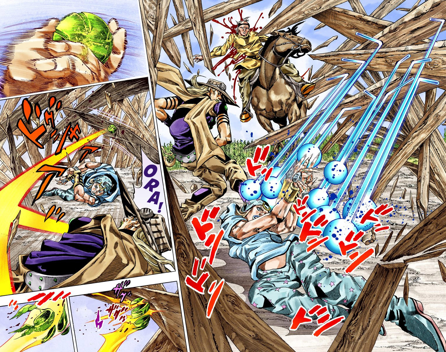 Read JoJo_s Bizarre Adventure Part 7 Steel Ball Run Official Colored FR Manga Online