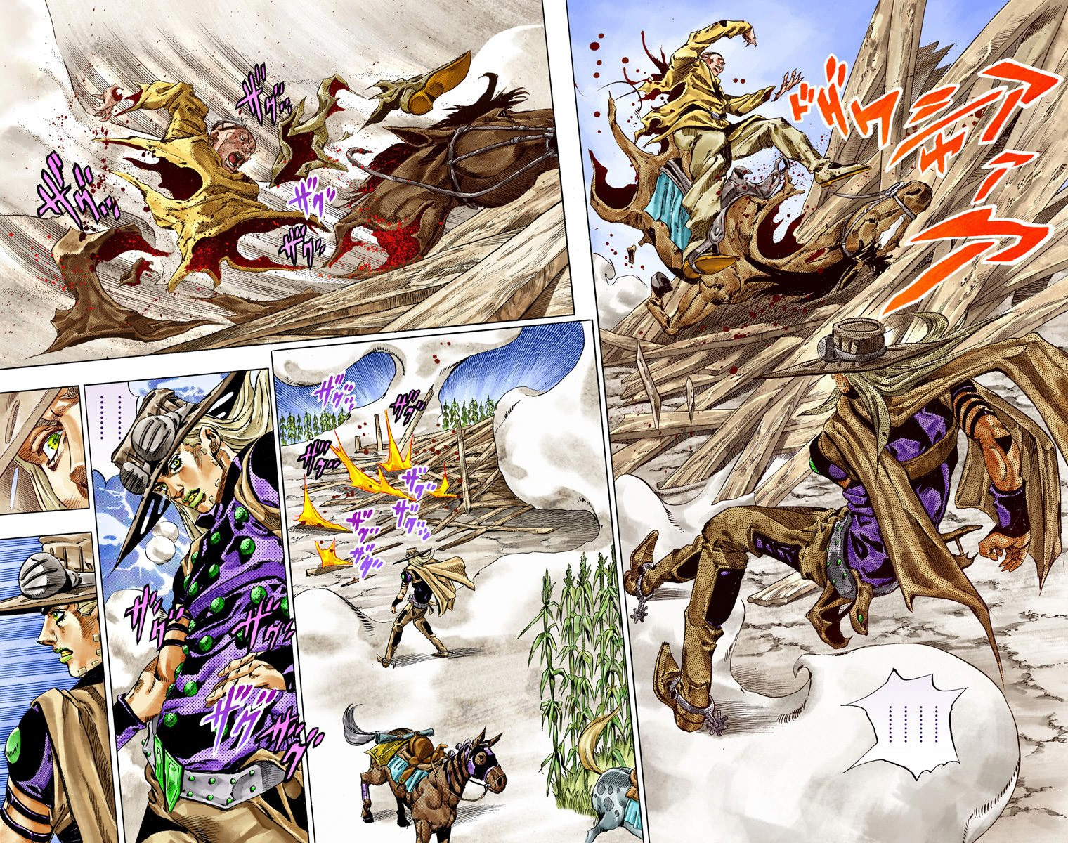 Read JoJo_s Bizarre Adventure Part 7 Steel Ball Run Official Colored FR Manga Online
