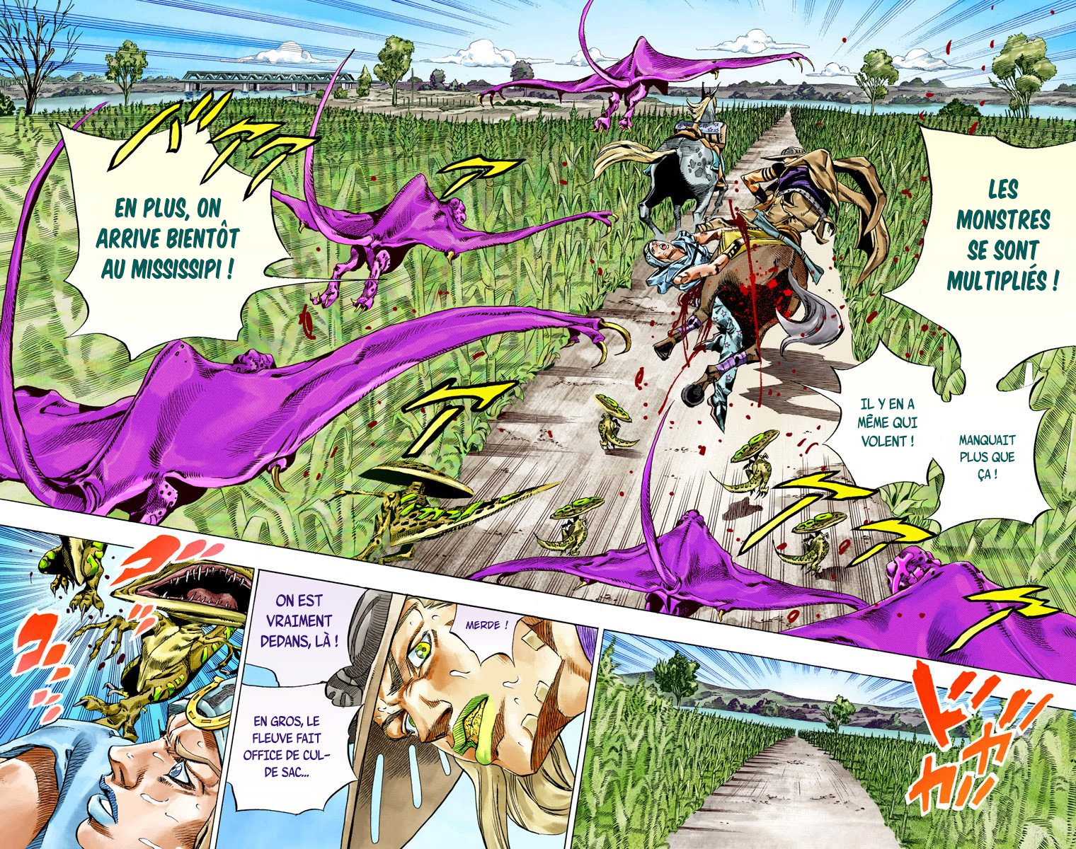Read JoJo_s Bizarre Adventure Part 7 Steel Ball Run Official Colored FR Manga Online