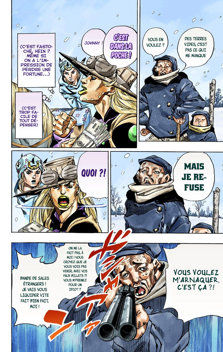 Read JoJo_s Bizarre Adventure Part 7 Steel Ball Run Official Colored FR Manga Online