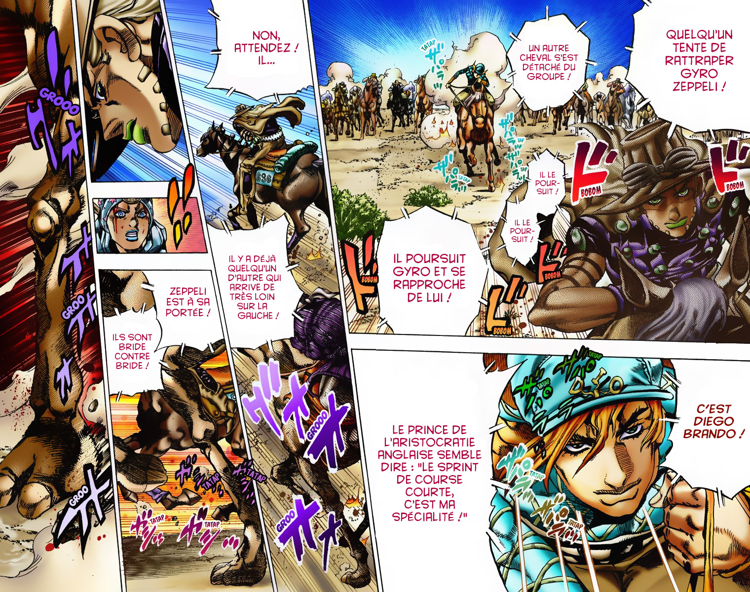 Read JoJo_s Bizarre Adventure Part 7 Steel Ball Run Official Colored FR Manga Online