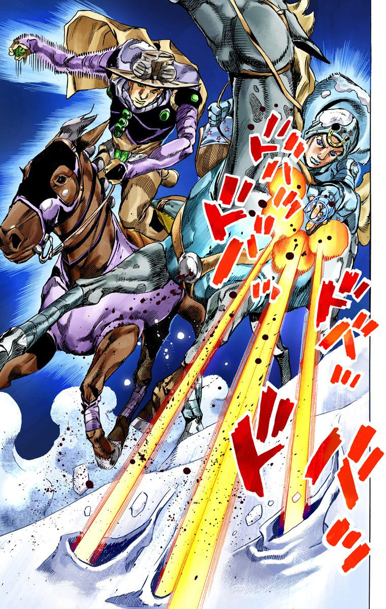 Read JoJo_s Bizarre Adventure Part 7 Steel Ball Run Official Colored FR Manga Online
