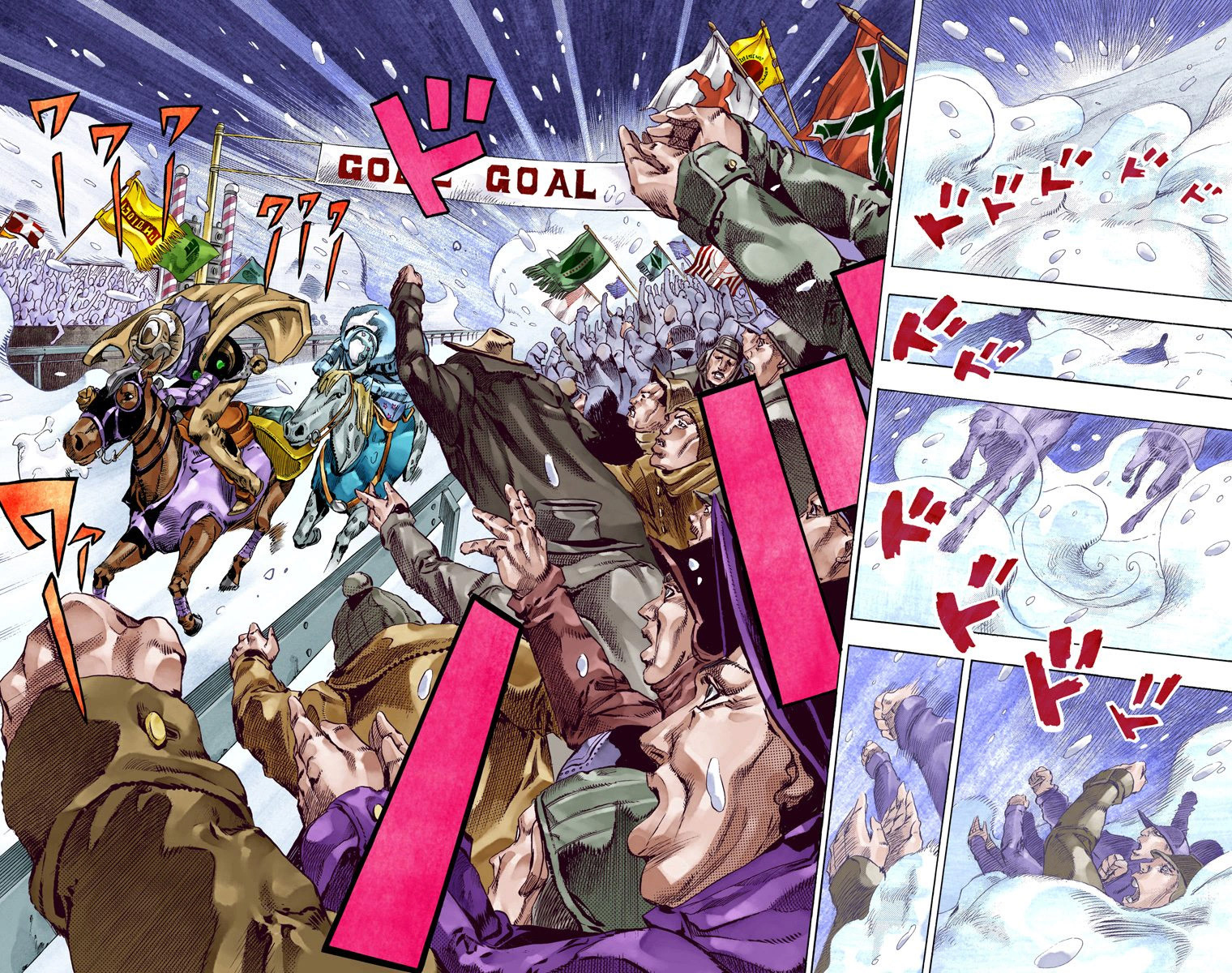 Read JoJo_s Bizarre Adventure Part 7 Steel Ball Run Official Colored FR Manga Online