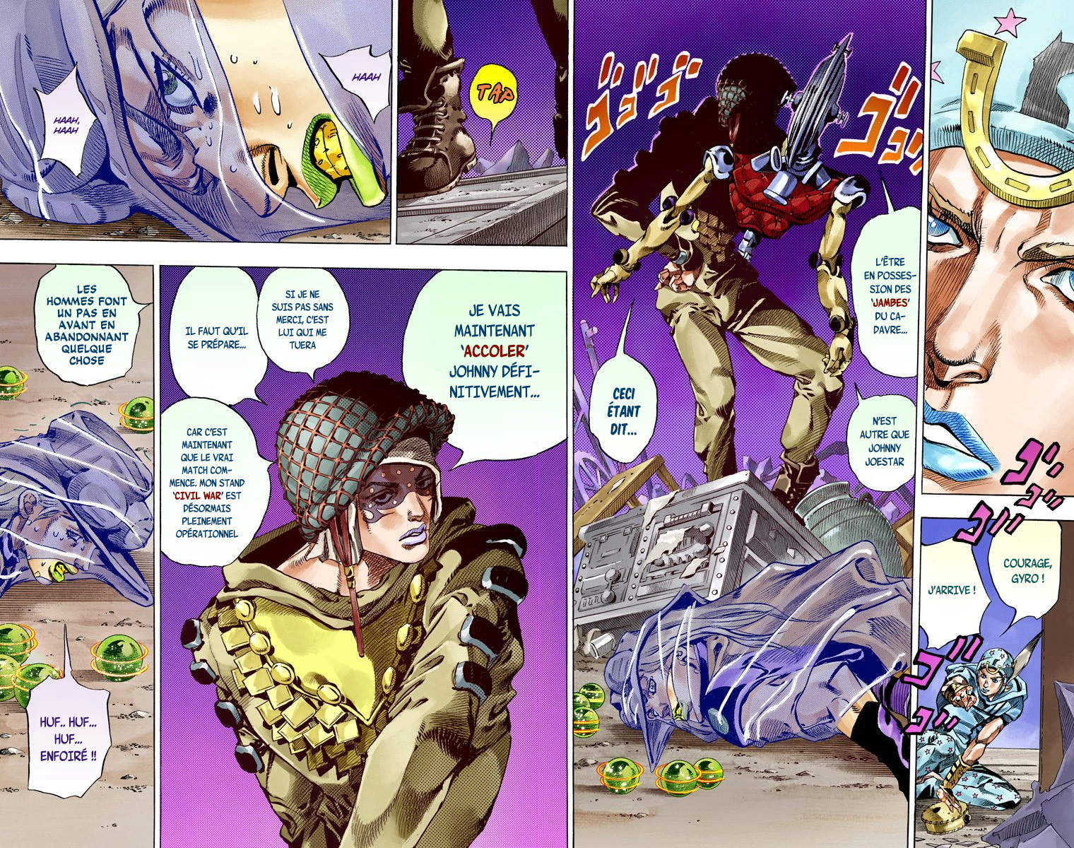 Read JoJo_s Bizarre Adventure Part 7 Steel Ball Run Official Colored FR Manga Online