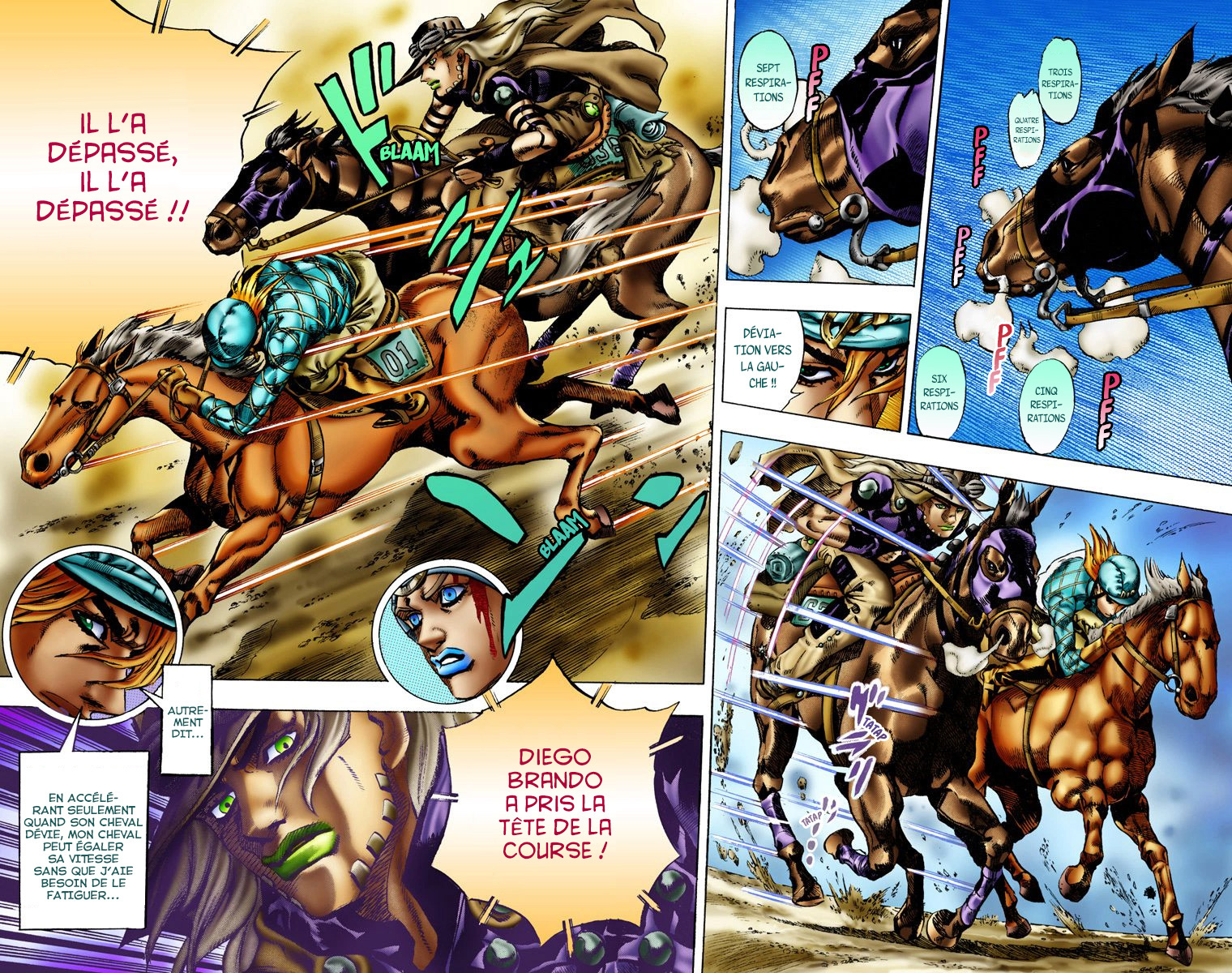 Read JoJo_s Bizarre Adventure Part 7 Steel Ball Run Official Colored FR Manga Online