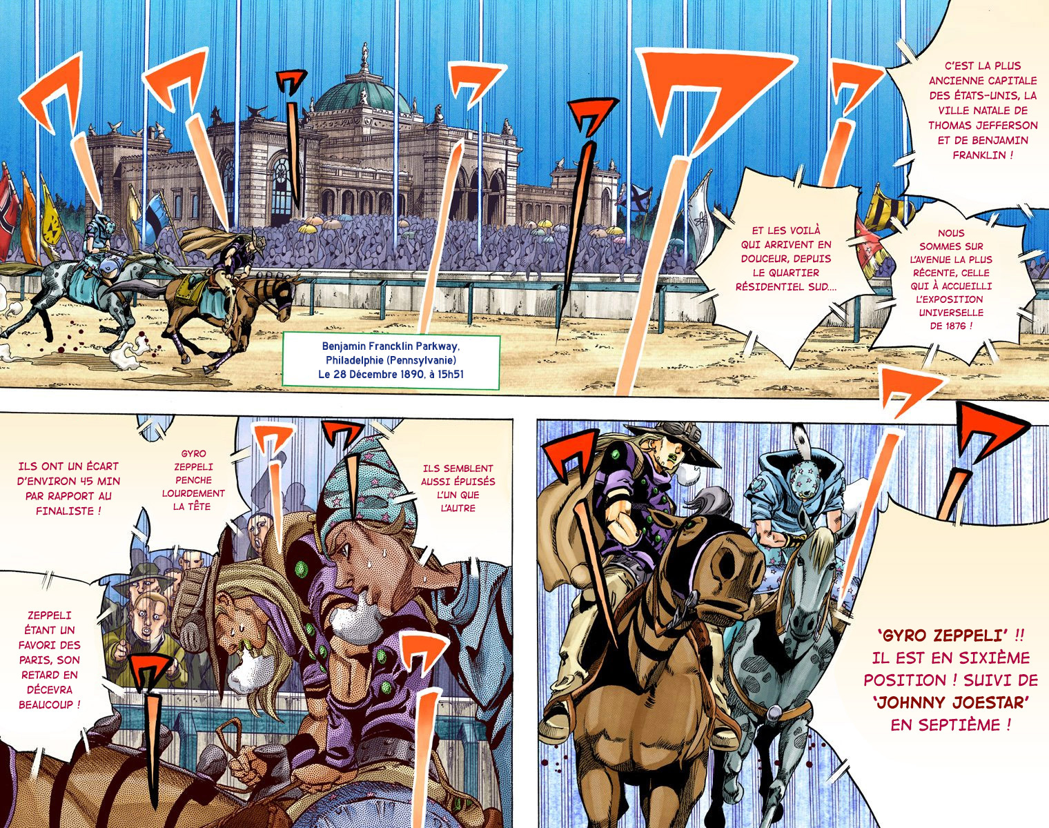 Read JoJo_s Bizarre Adventure Part 7 Steel Ball Run Official Colored FR Manga Online