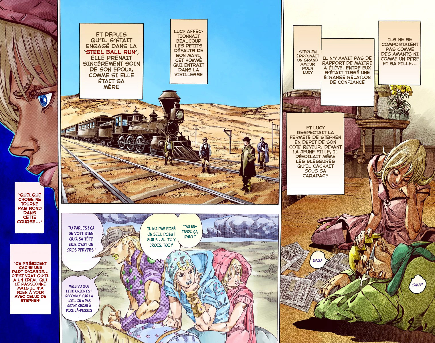 Read JoJo_s Bizarre Adventure Part 7 Steel Ball Run Official Colored FR Manga Online