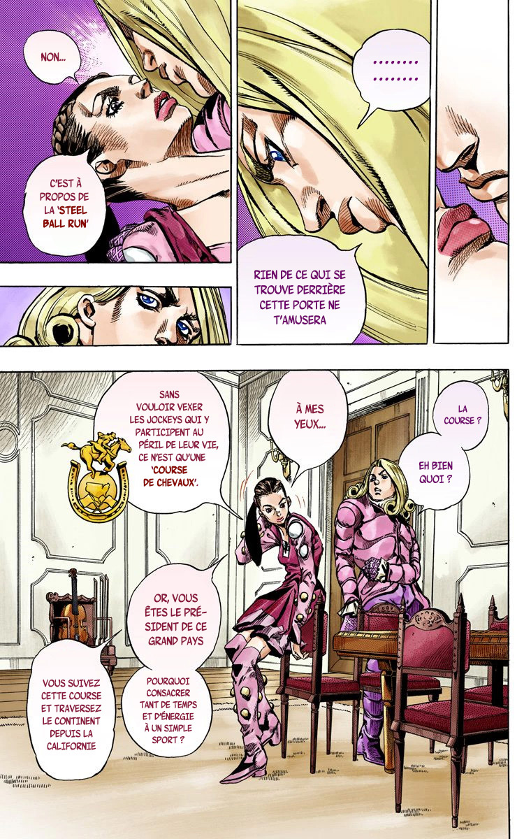 Read JoJo_s Bizarre Adventure Part 7 Steel Ball Run Official Colored FR Manga Online