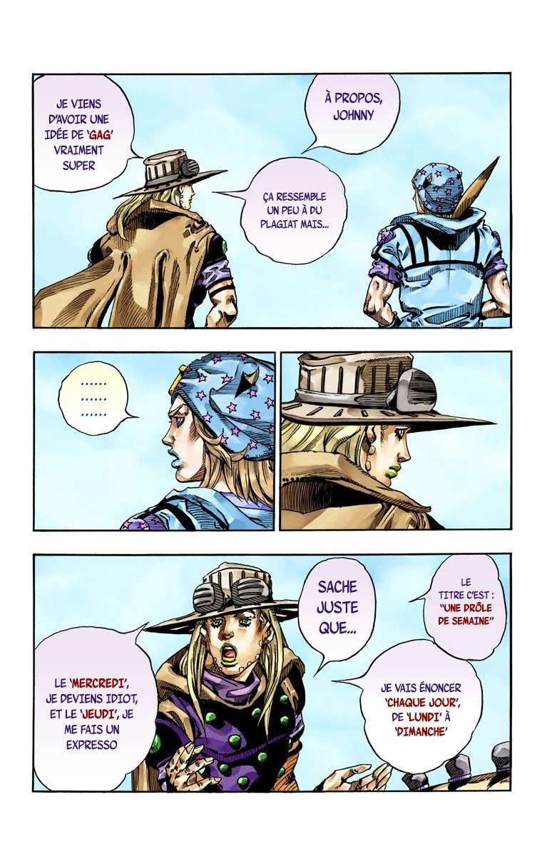 Read JoJo_s Bizarre Adventure Part 7 Steel Ball Run Official Colored FR Manga Online