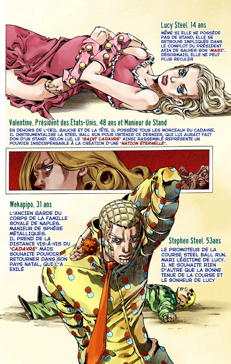 Read JoJo_s Bizarre Adventure Part 7 Steel Ball Run Official Colored FR Manga Online