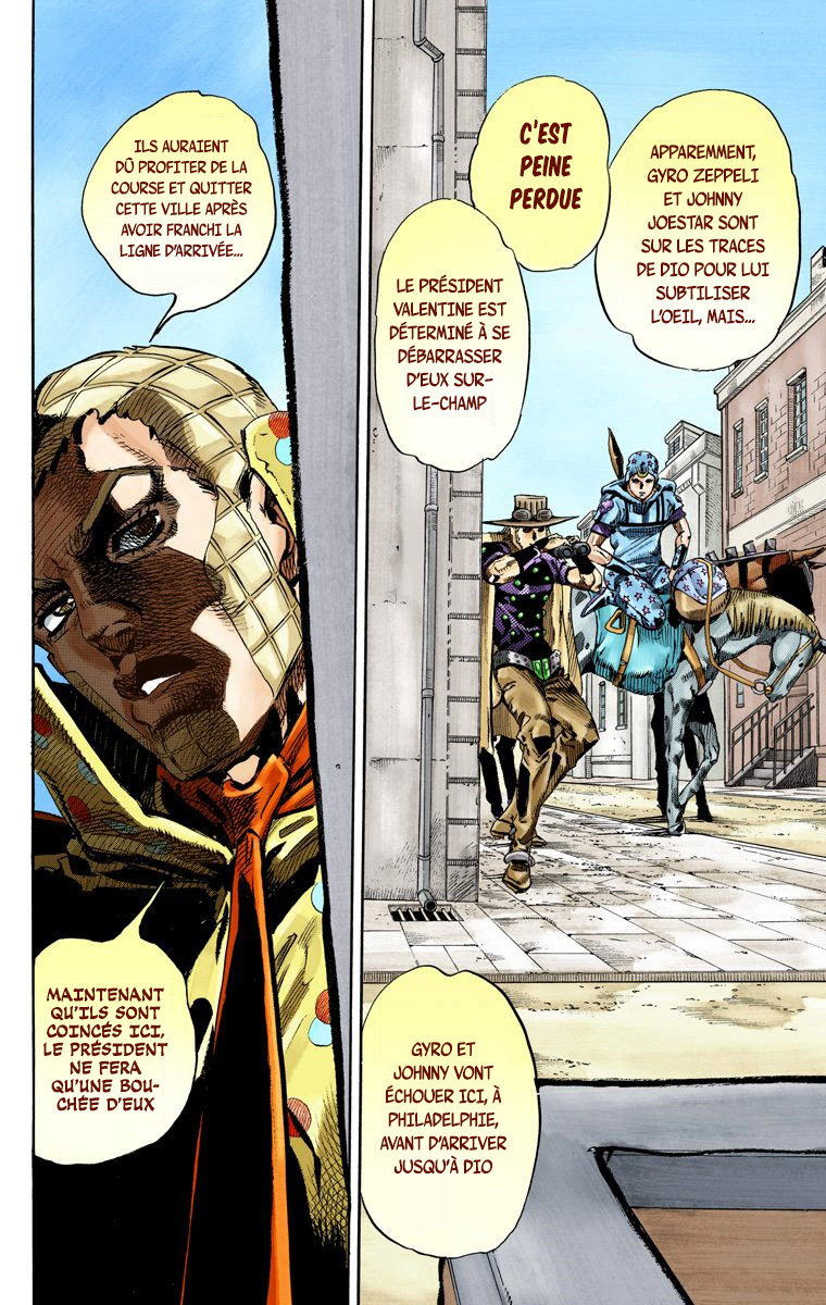 Read JoJo_s Bizarre Adventure Part 7 Steel Ball Run Official Colored FR Manga Online