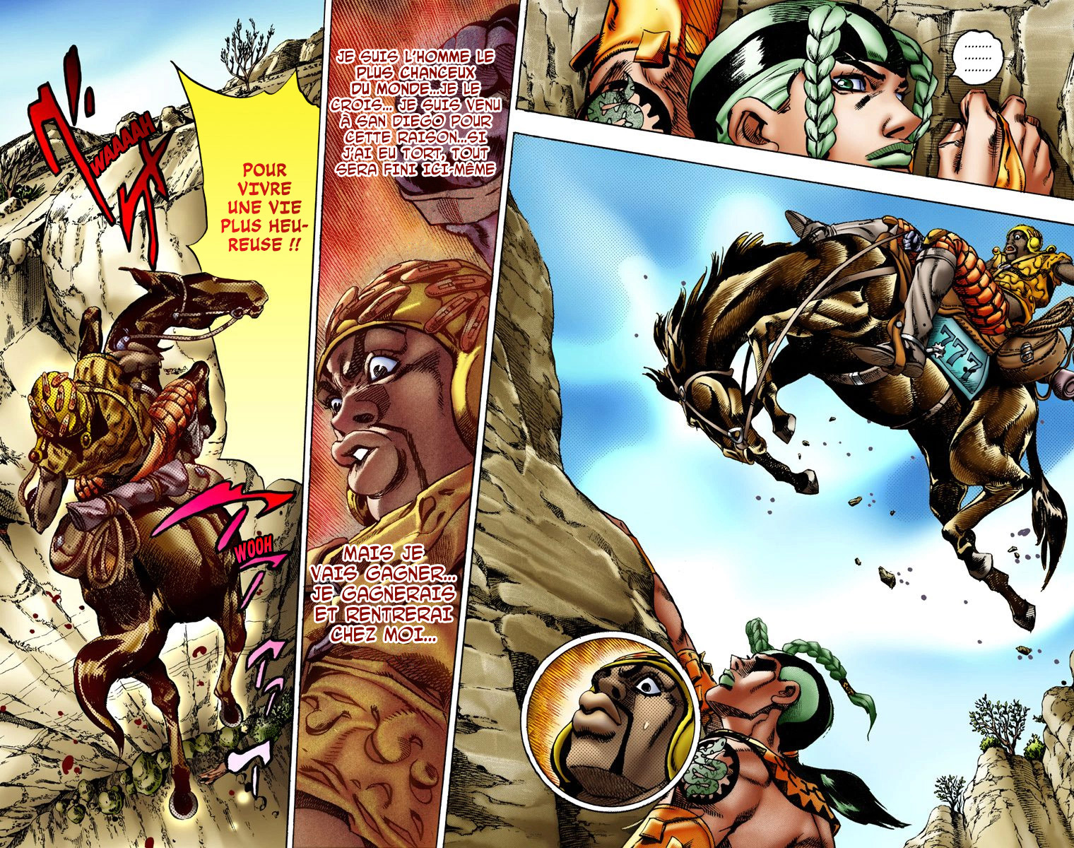 Read JoJo_s Bizarre Adventure Part 7 Steel Ball Run Official Colored FR Manga Online