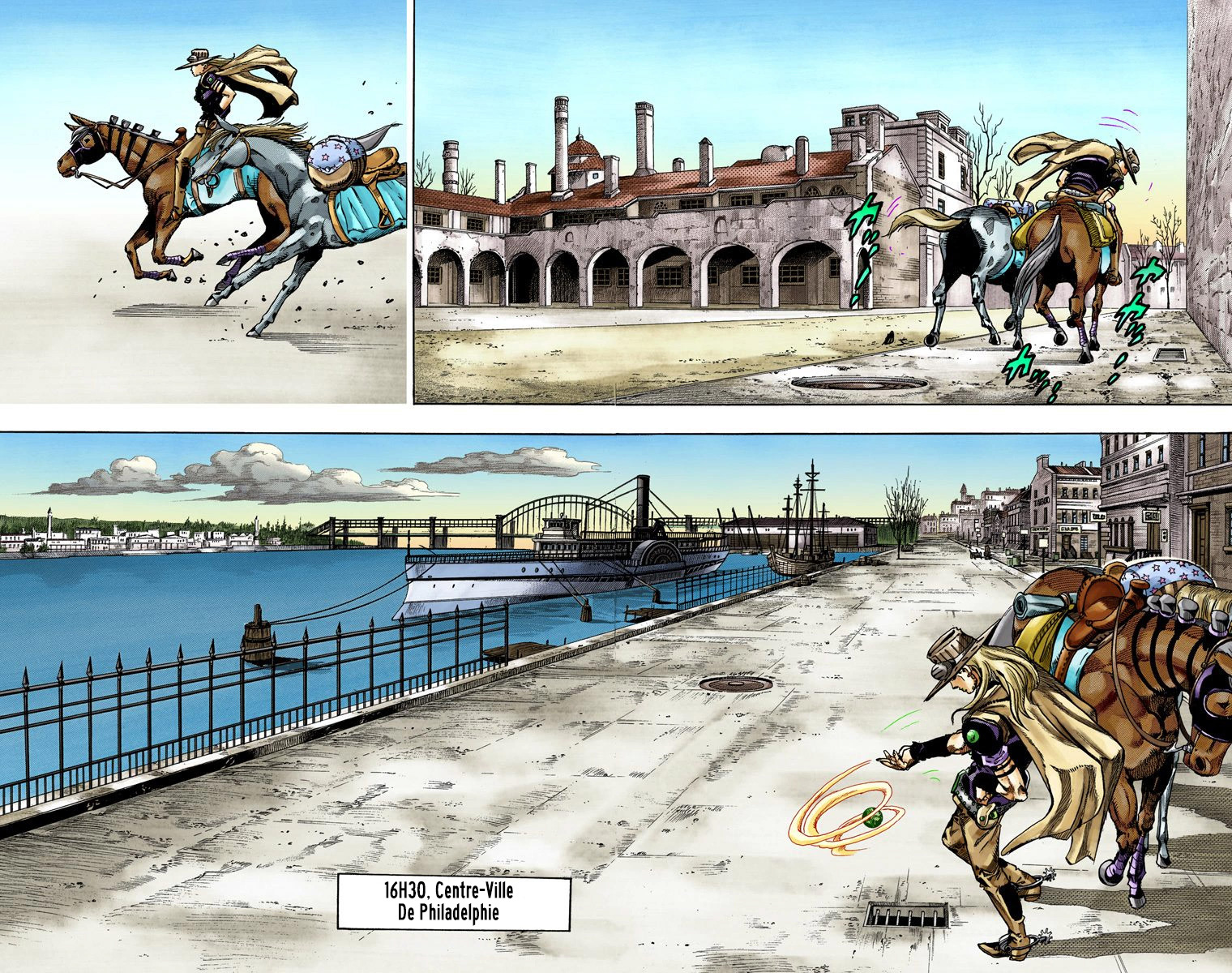 Read JoJo_s Bizarre Adventure Part 7 Steel Ball Run Official Colored FR Manga Online