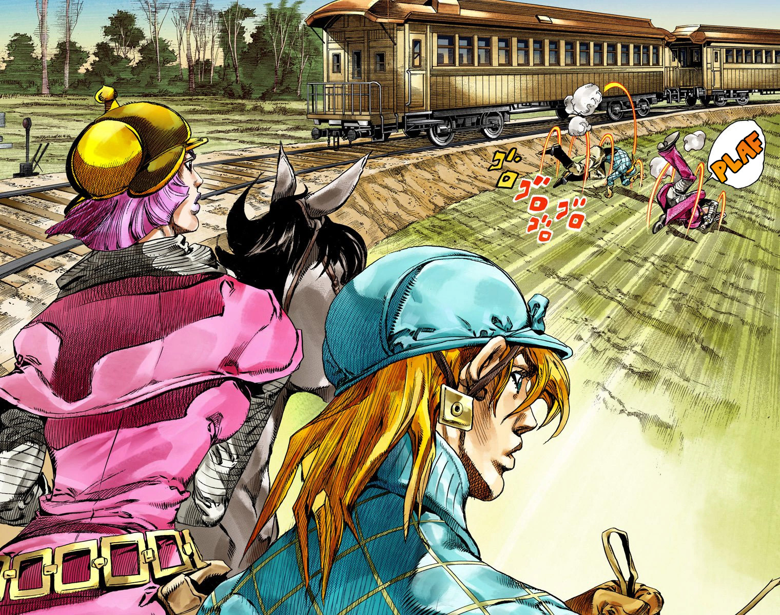 Read JoJo_s Bizarre Adventure Part 7 Steel Ball Run Official Colored FR Manga Online