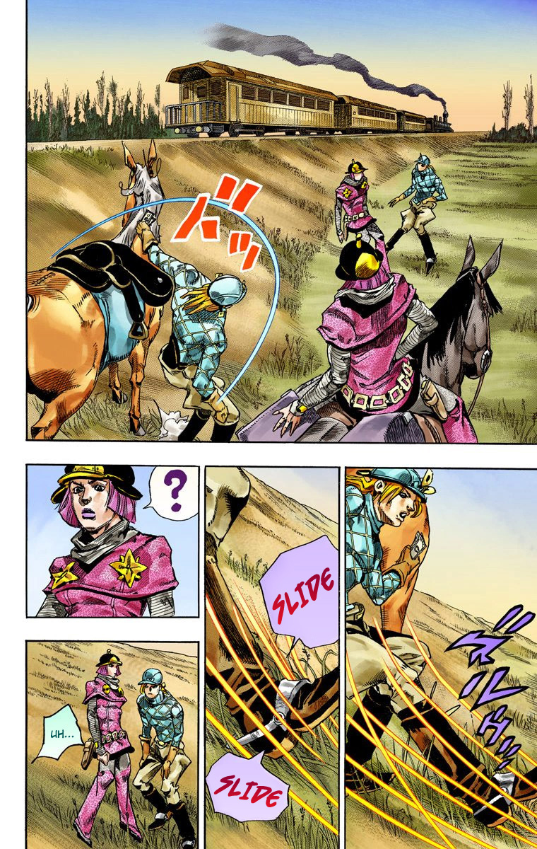 Read JoJo_s Bizarre Adventure Part 7 Steel Ball Run Official Colored FR Manga Online