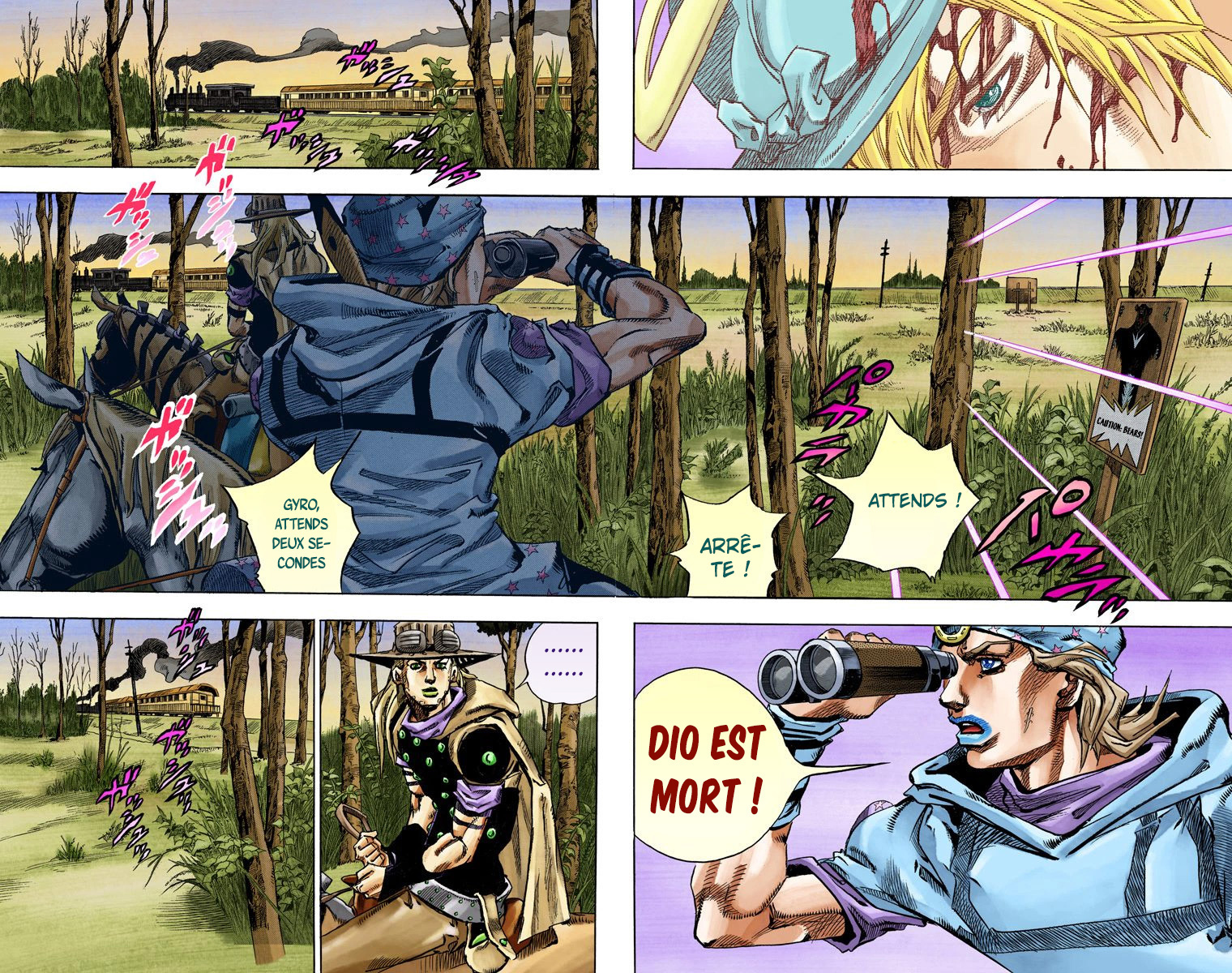 Read JoJo_s Bizarre Adventure Part 7 Steel Ball Run Official Colored FR Manga Online