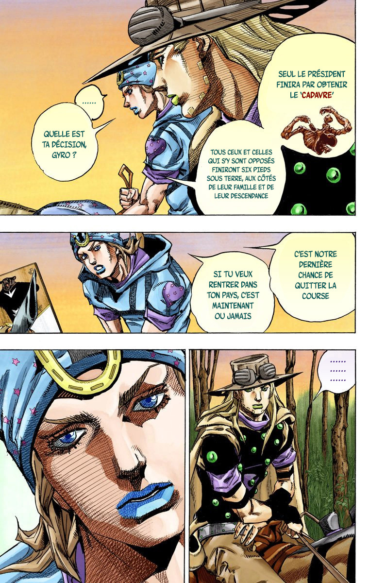 Read JoJo_s Bizarre Adventure Part 7 Steel Ball Run Official Colored FR Manga Online