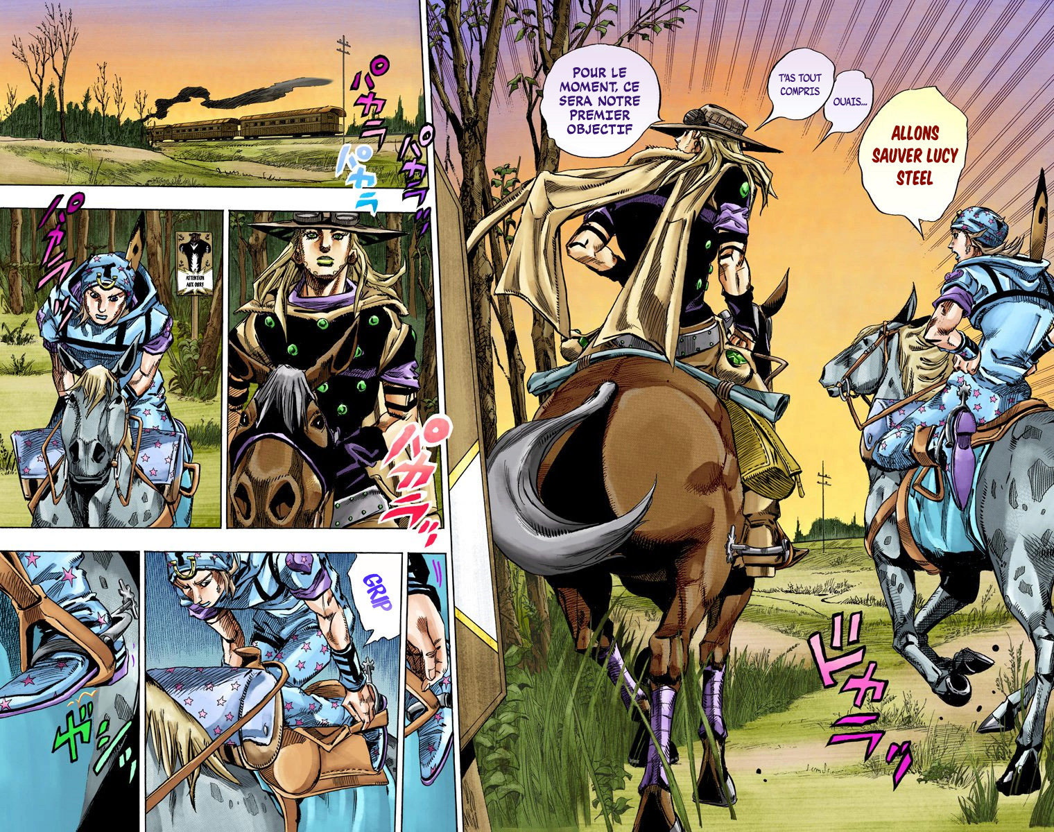 Read JoJo_s Bizarre Adventure Part 7 Steel Ball Run Official Colored FR Manga Online