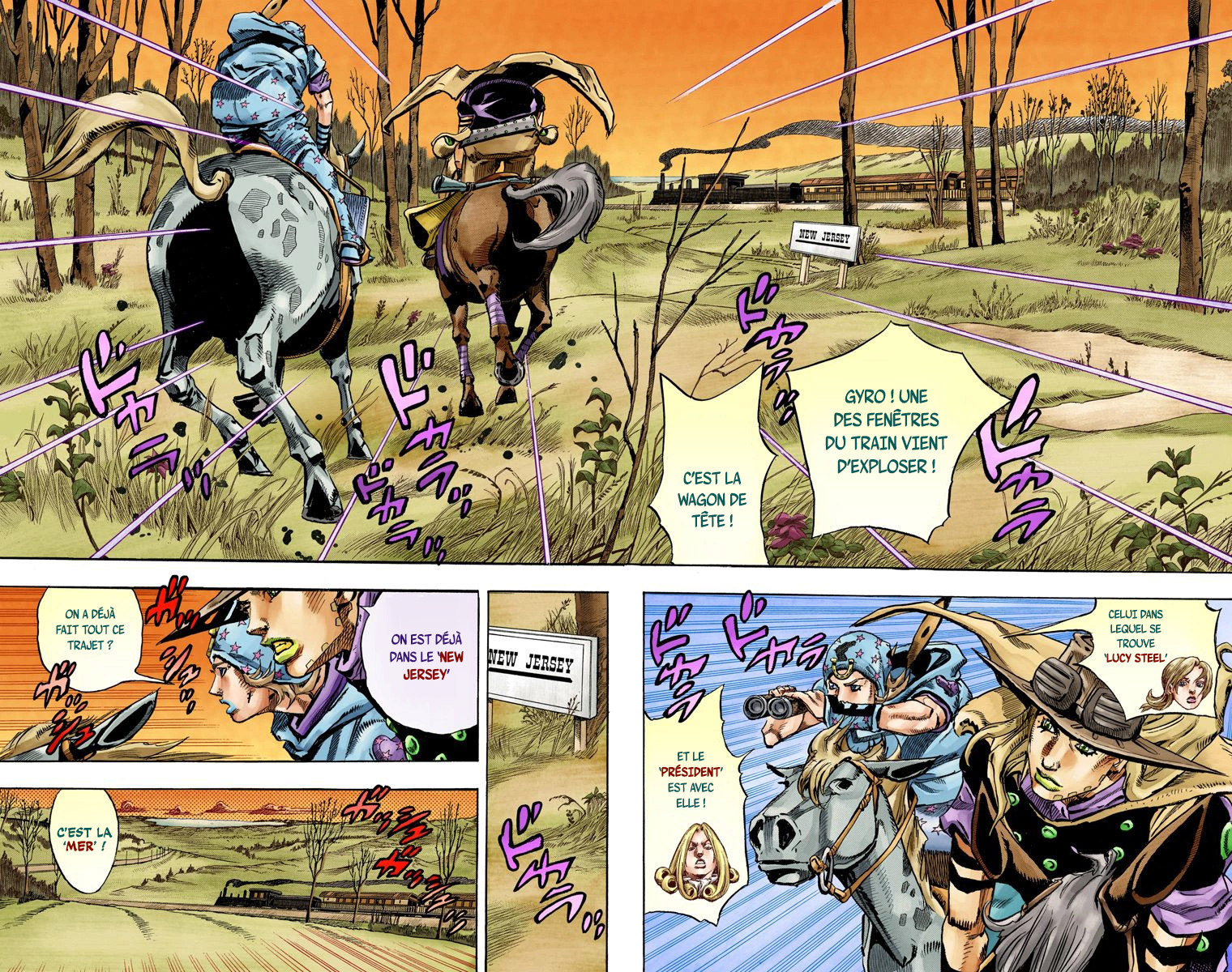 Read JoJo_s Bizarre Adventure Part 7 Steel Ball Run Official Colored FR Manga Online