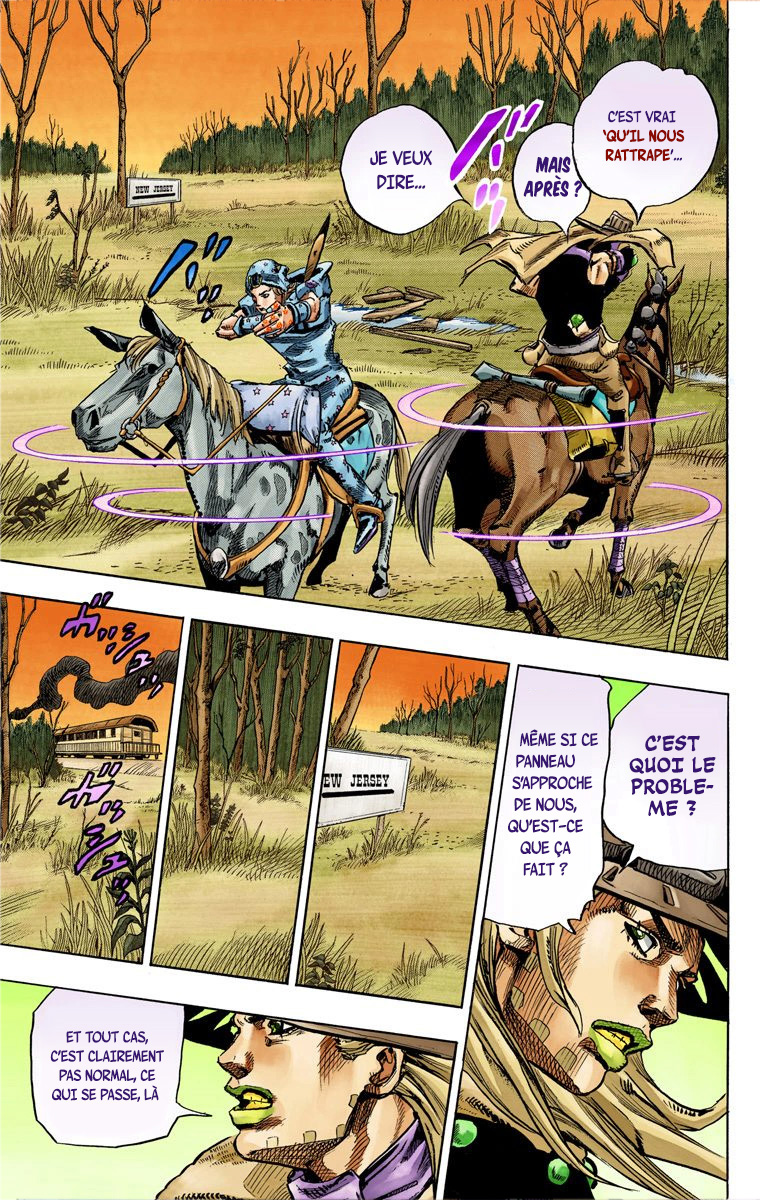 Read JoJo_s Bizarre Adventure Part 7 Steel Ball Run Official Colored FR Manga Online