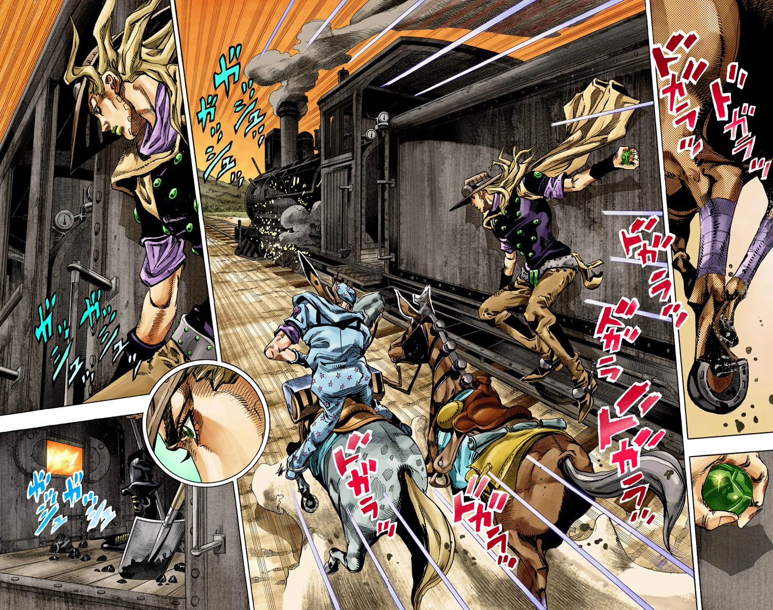 Read JoJo_s Bizarre Adventure Part 7 Steel Ball Run Official Colored FR Manga Online
