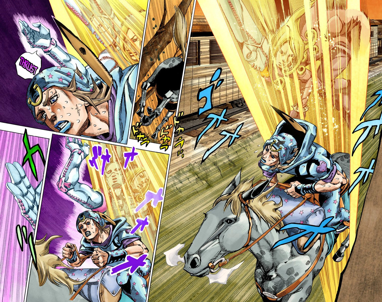 Read JoJo_s Bizarre Adventure Part 7 Steel Ball Run Official Colored FR Manga Online