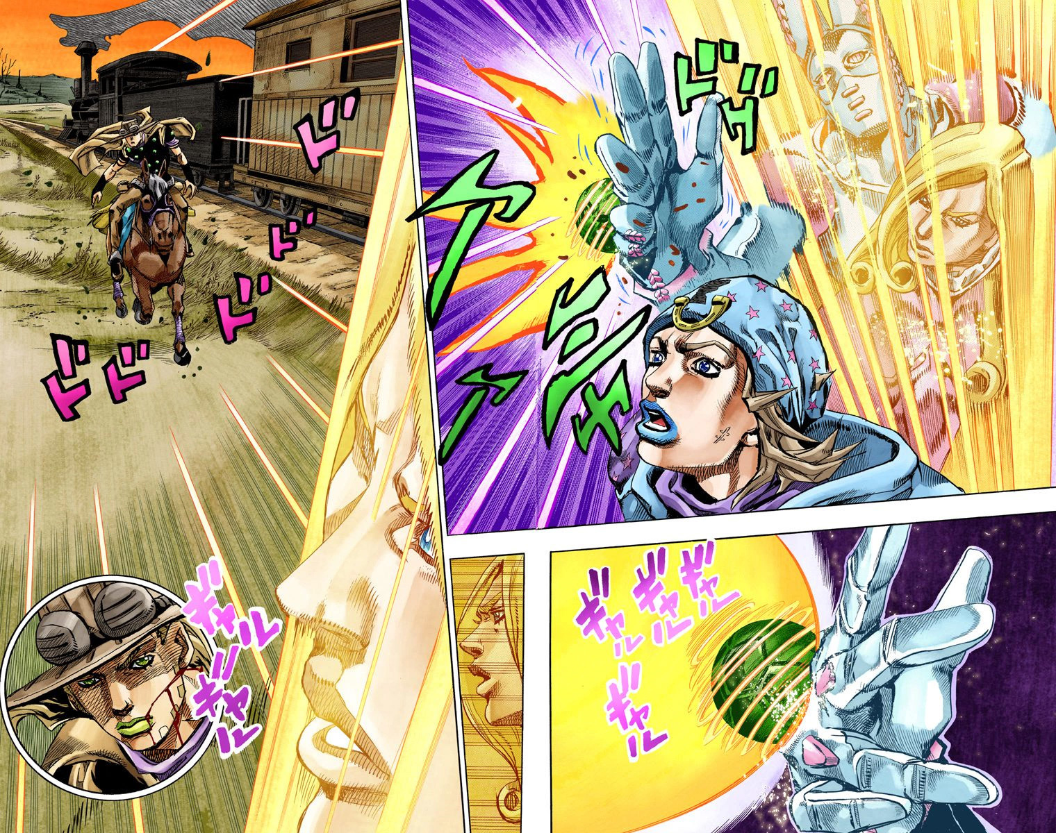 Read JoJo_s Bizarre Adventure Part 7 Steel Ball Run Official Colored FR Manga Online