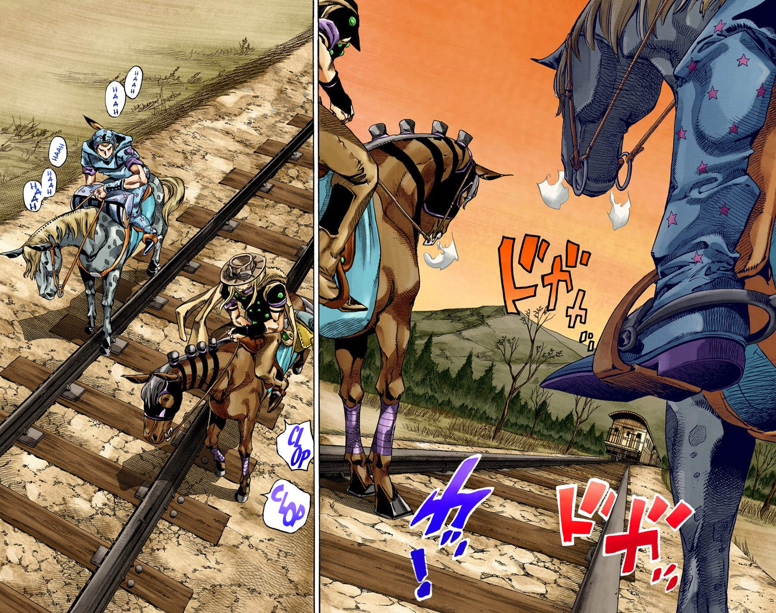 Read JoJo_s Bizarre Adventure Part 7 Steel Ball Run Official Colored FR Manga Online