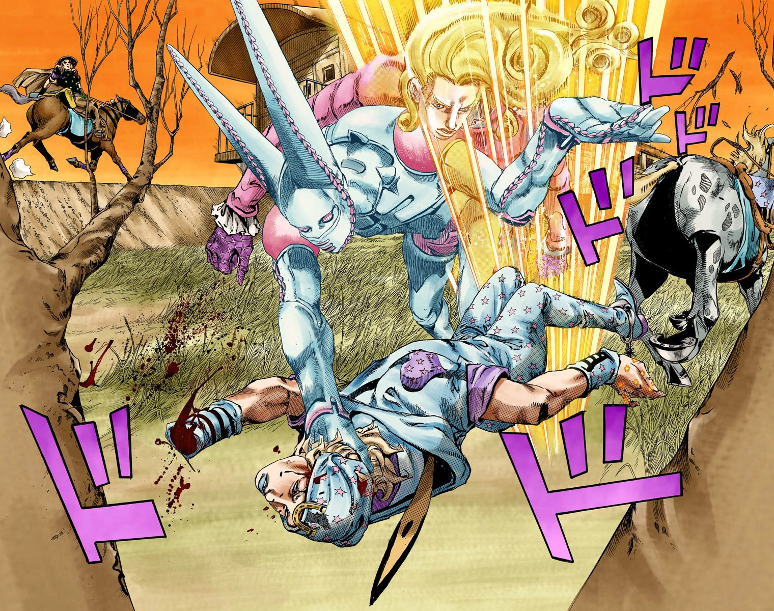 Read JoJo_s Bizarre Adventure Part 7 Steel Ball Run Official Colored FR Manga Online