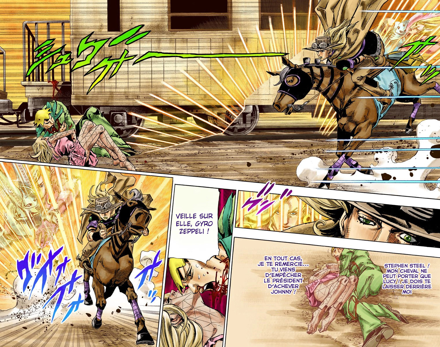 Read JoJo_s Bizarre Adventure Part 7 Steel Ball Run Official Colored FR Manga Online