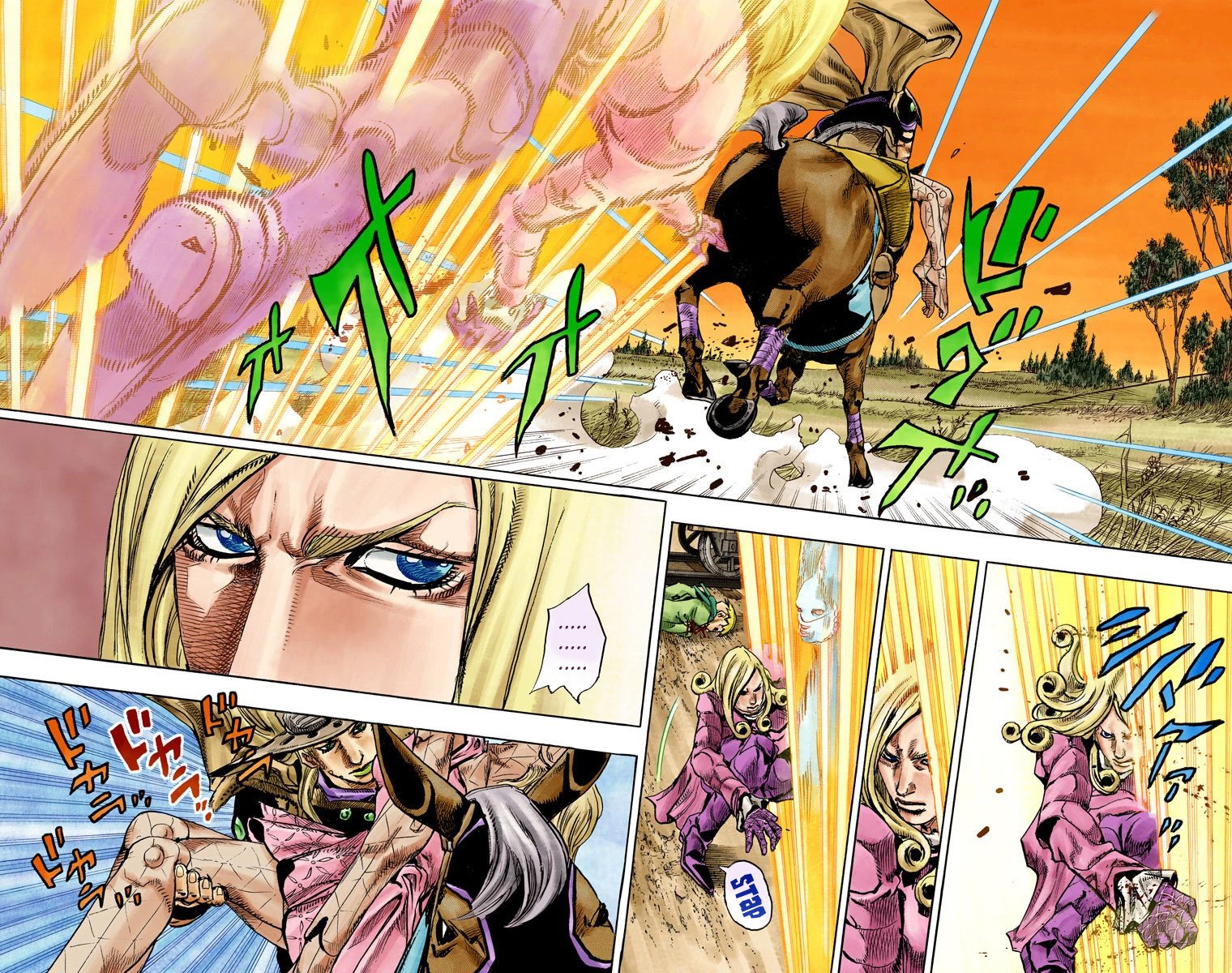 Read JoJo_s Bizarre Adventure Part 7 Steel Ball Run Official Colored FR Manga Online