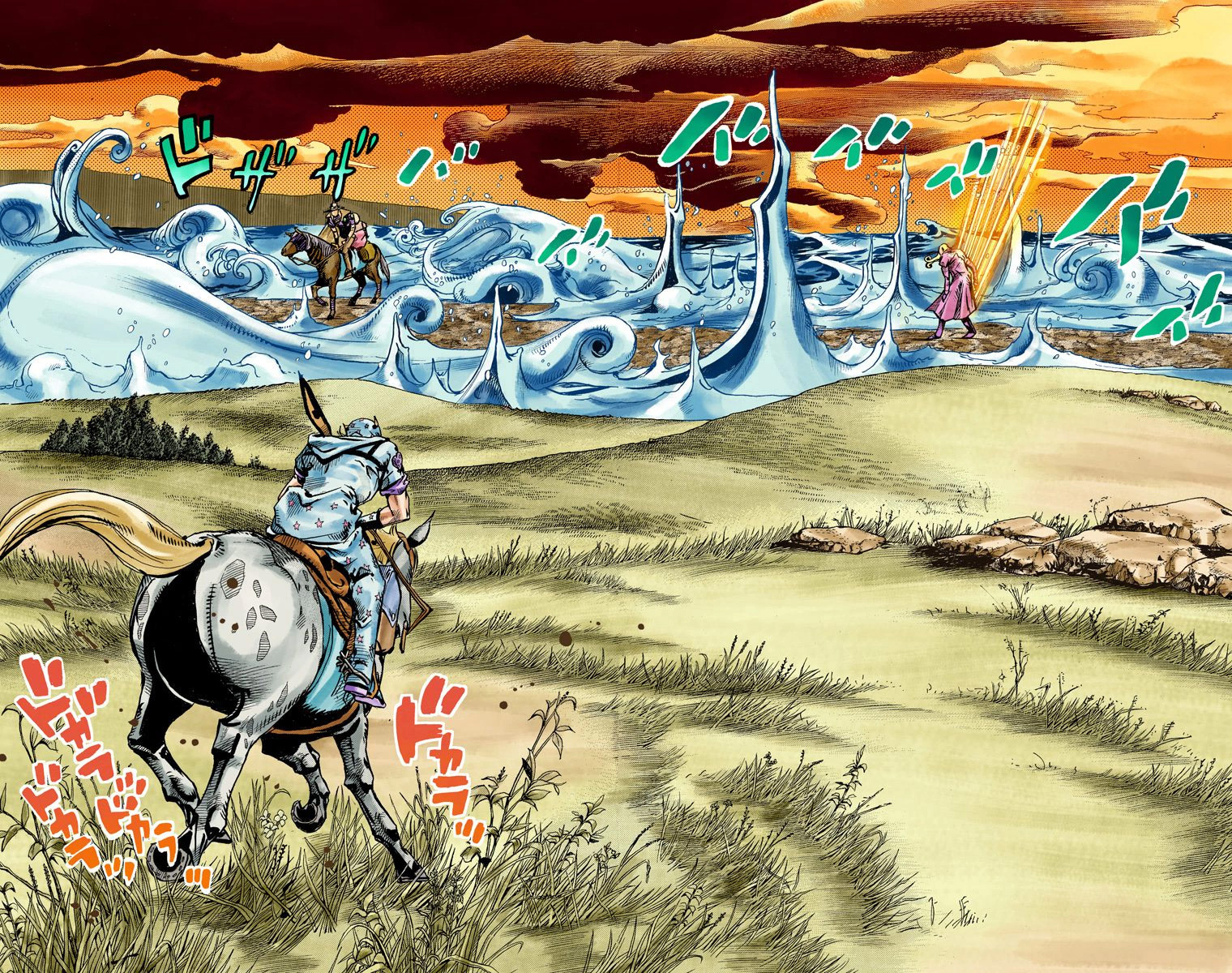 Read JoJo_s Bizarre Adventure Part 7 Steel Ball Run Official Colored FR Manga Online