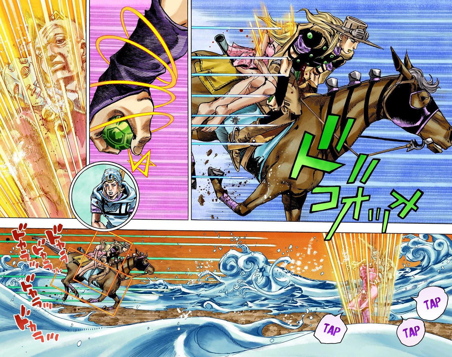 Read JoJo_s Bizarre Adventure Part 7 Steel Ball Run Official Colored FR Manga Online