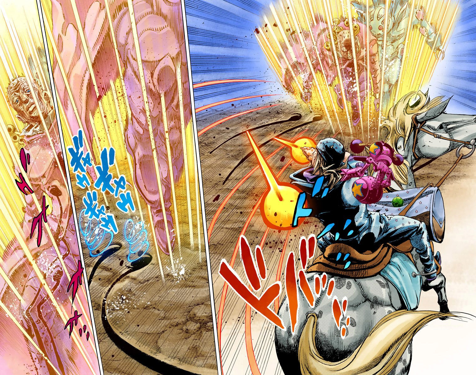 Read JoJo_s Bizarre Adventure Part 7 Steel Ball Run Official Colored FR Manga Online