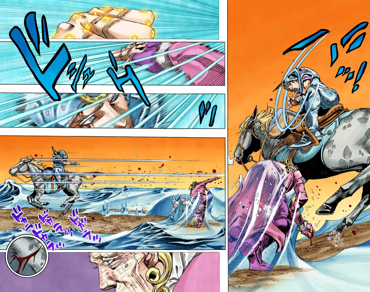 Read JoJo_s Bizarre Adventure Part 7 Steel Ball Run Official Colored FR Manga Online