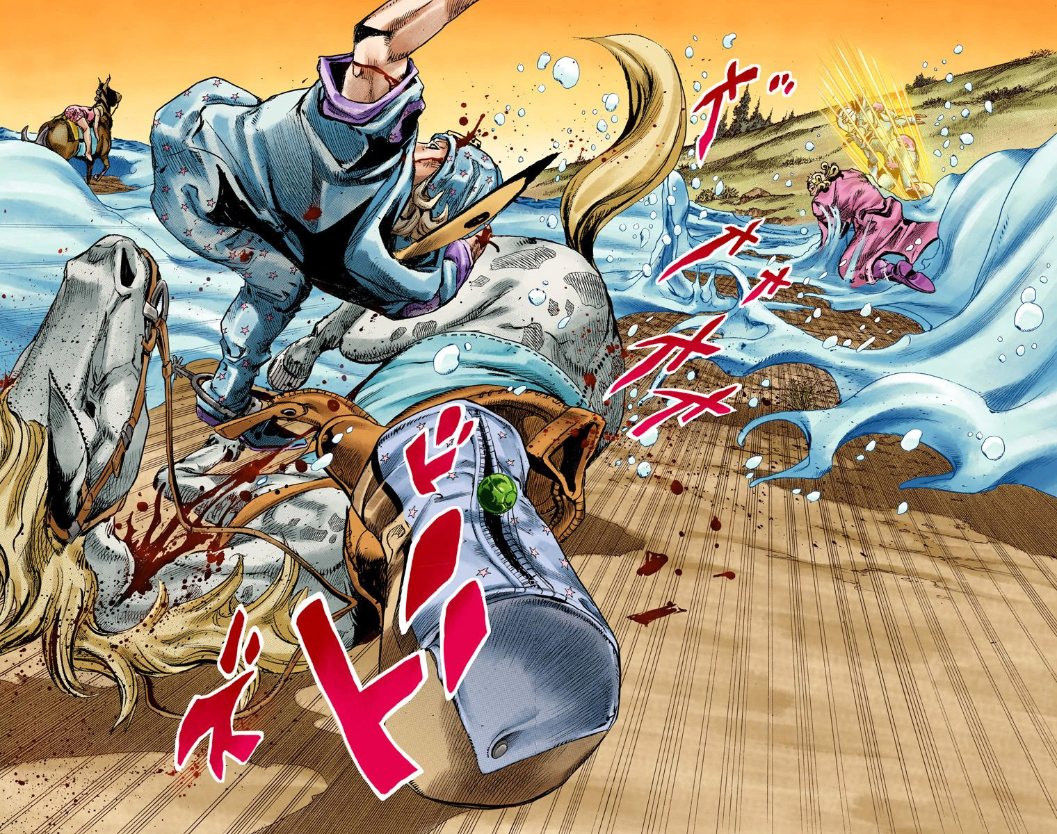 Read JoJo_s Bizarre Adventure Part 7 Steel Ball Run Official Colored FR Manga Online