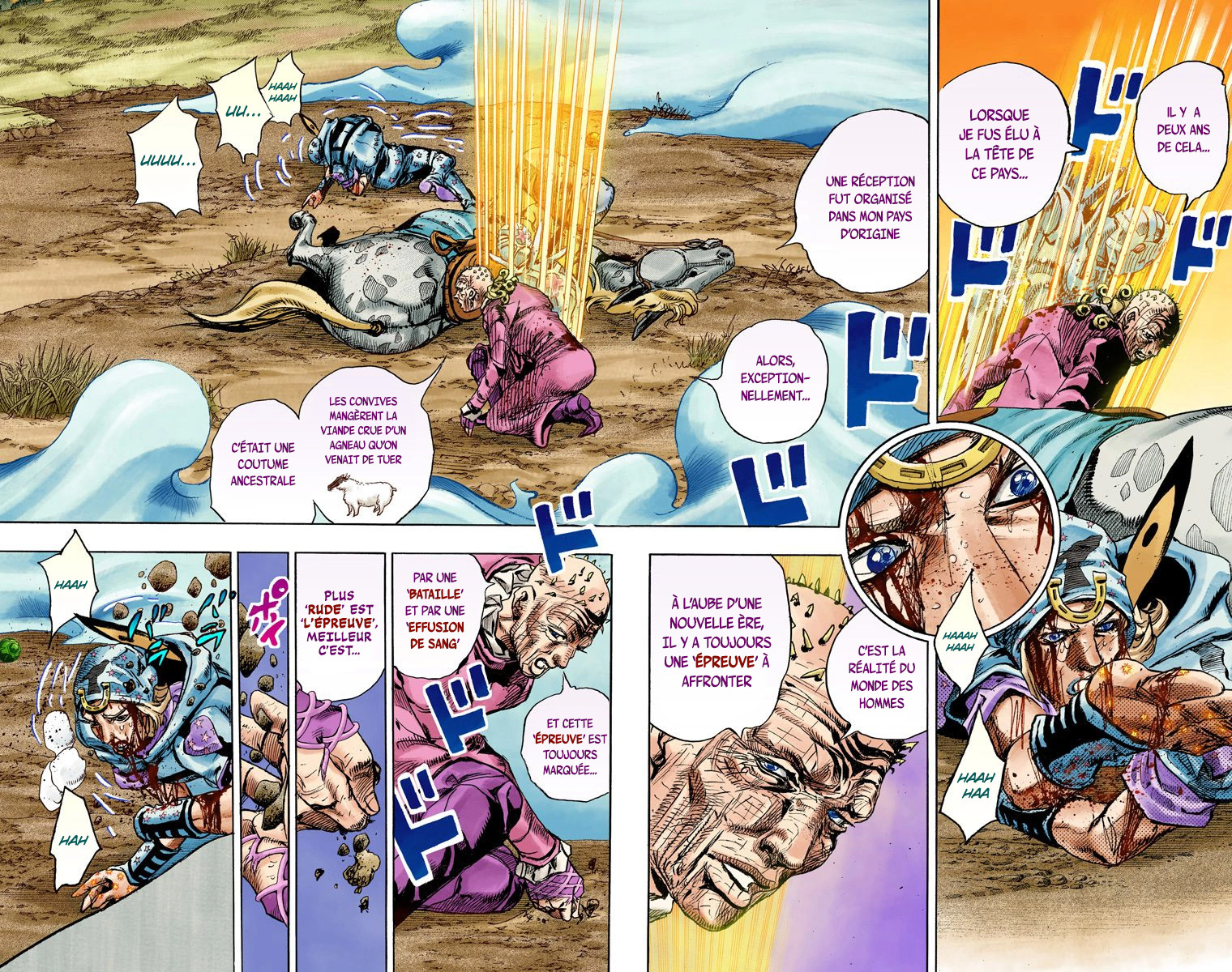 Read JoJo_s Bizarre Adventure Part 7 Steel Ball Run Official Colored FR Manga Online