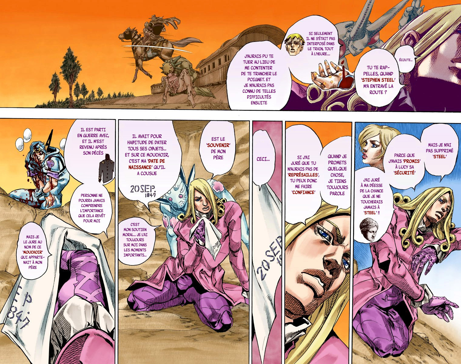 Read JoJo_s Bizarre Adventure Part 7 Steel Ball Run Official Colored FR Manga Online