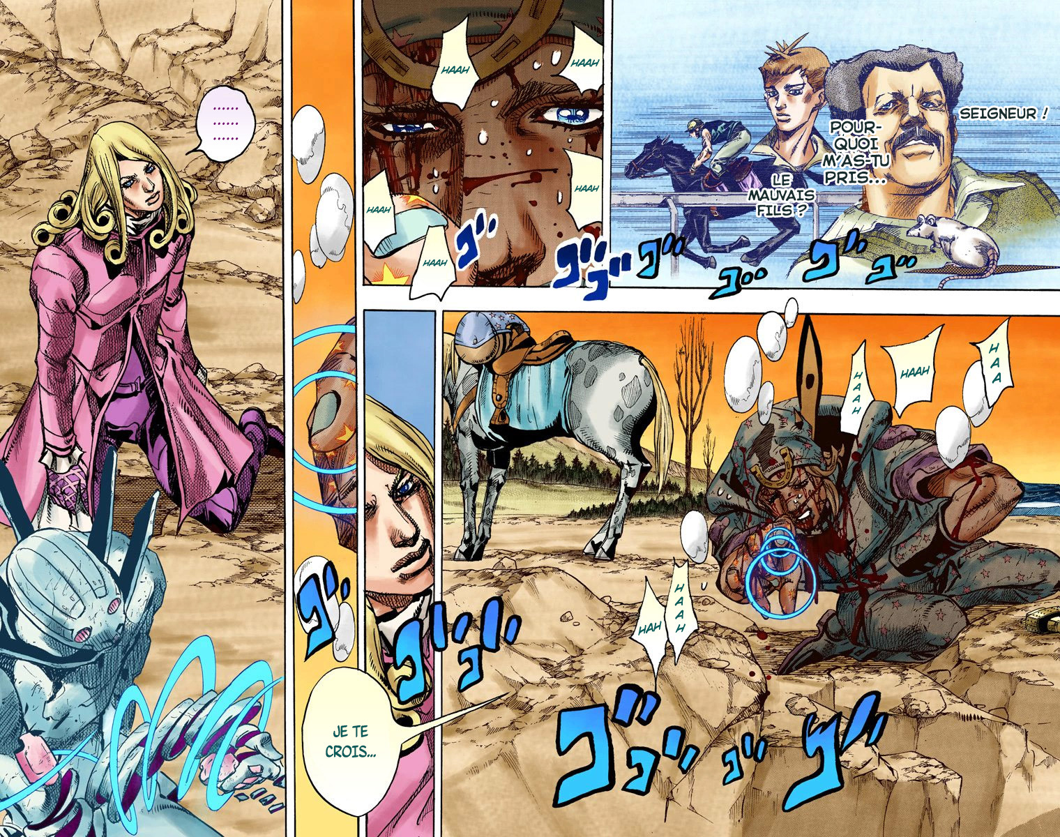 Read JoJo_s Bizarre Adventure Part 7 Steel Ball Run Official Colored FR Manga Online