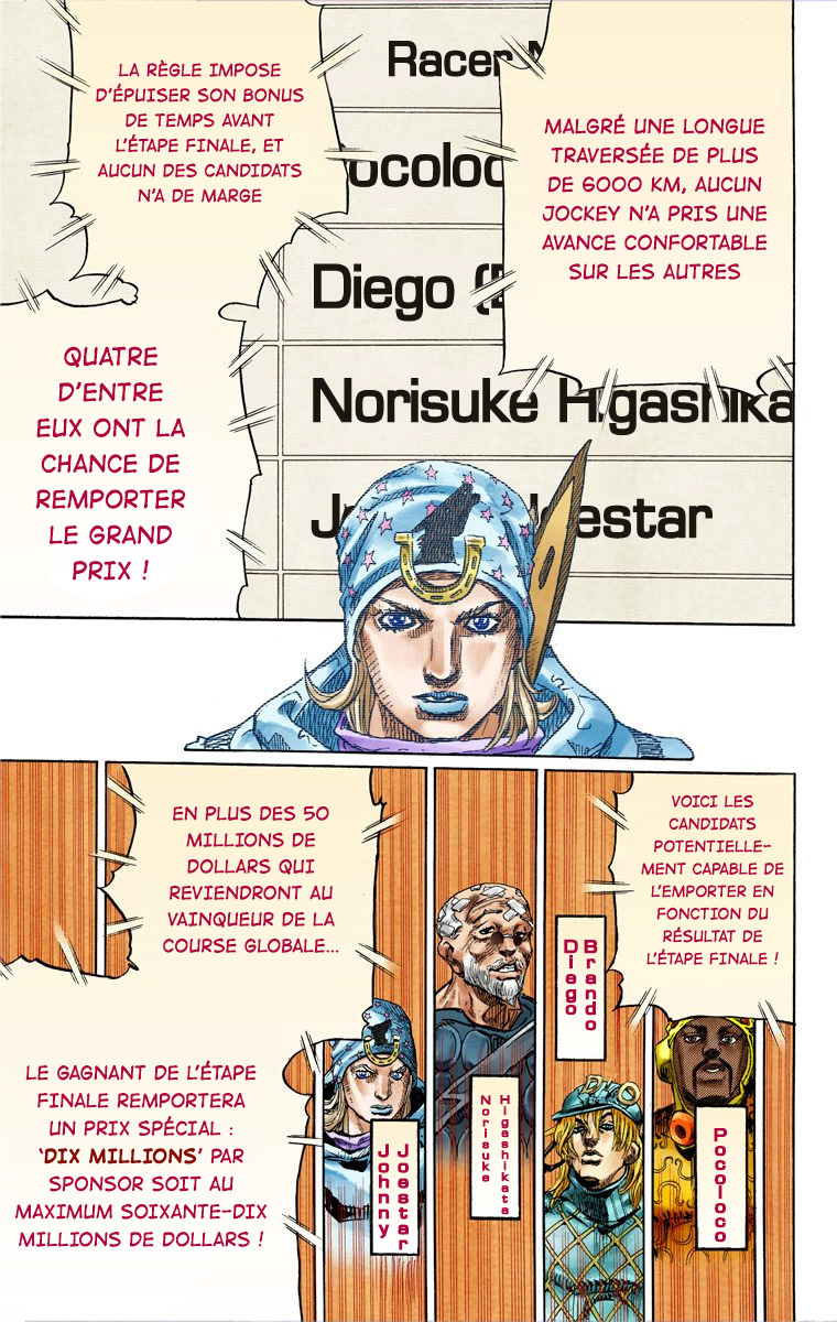 Read JoJo_s Bizarre Adventure Part 7 Steel Ball Run Official Colored FR Manga Online