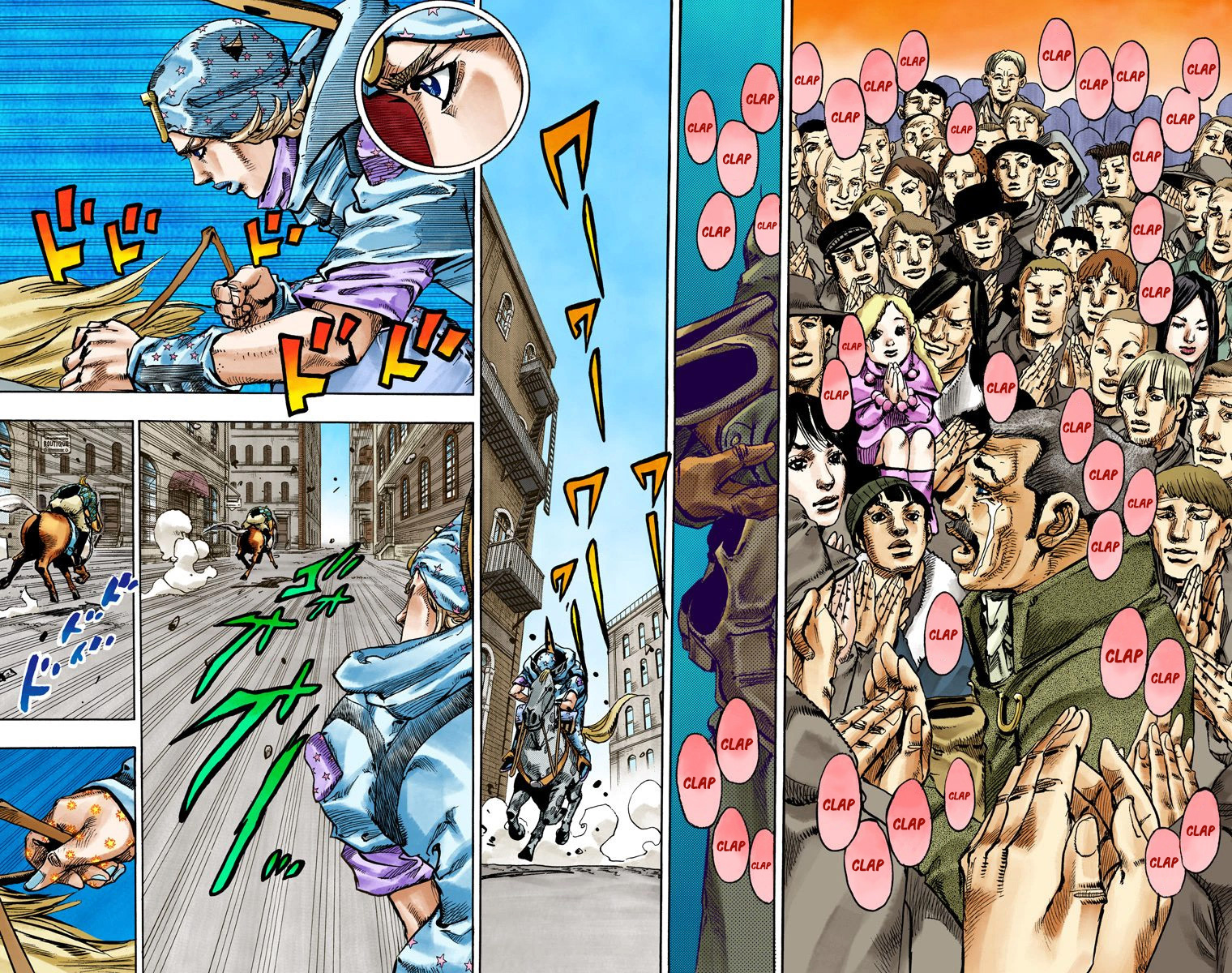 Read JoJo_s Bizarre Adventure Part 7 Steel Ball Run Official Colored FR Manga Online