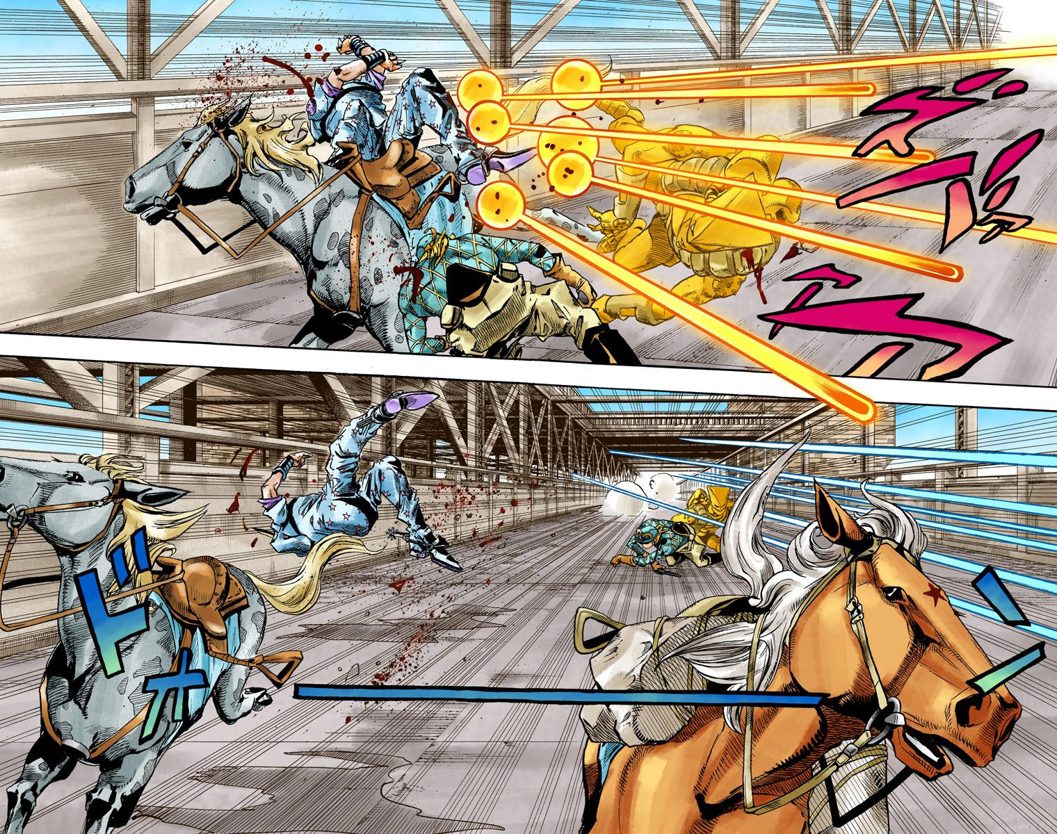 Read JoJo_s Bizarre Adventure Part 7 Steel Ball Run Official Colored FR Manga Online