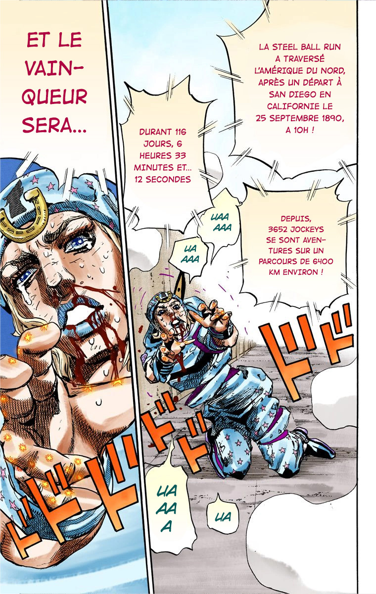 Read JoJo_s Bizarre Adventure Part 7 Steel Ball Run Official Colored FR Manga Online
