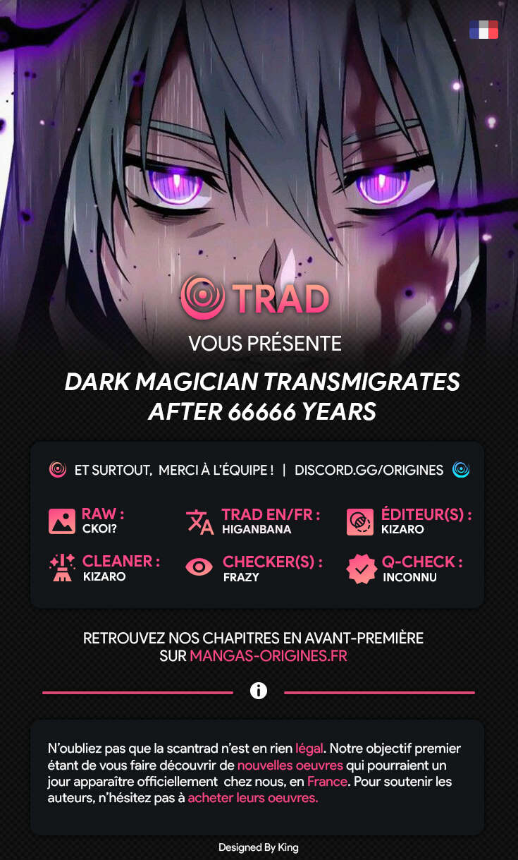 Read The Dark Magician Transmigrates After 66666 Years FR Manga Online
