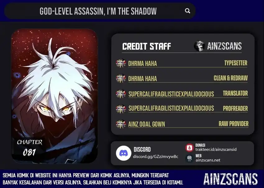 Read God-level Assassin, I’m the Shadow ID Manga Online