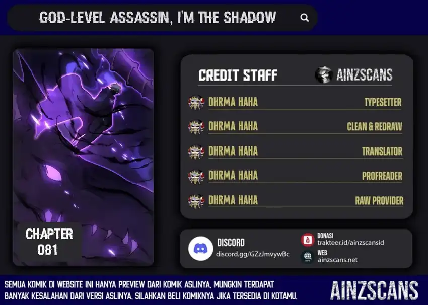 Read God-level Assassin, I’m the Shadow ID Manga Online