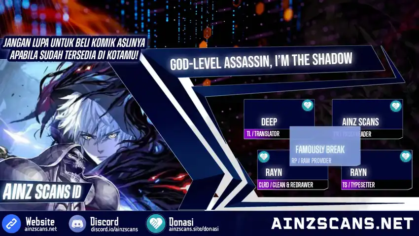 Read God-level Assassin, I’m the Shadow ID Manga Online