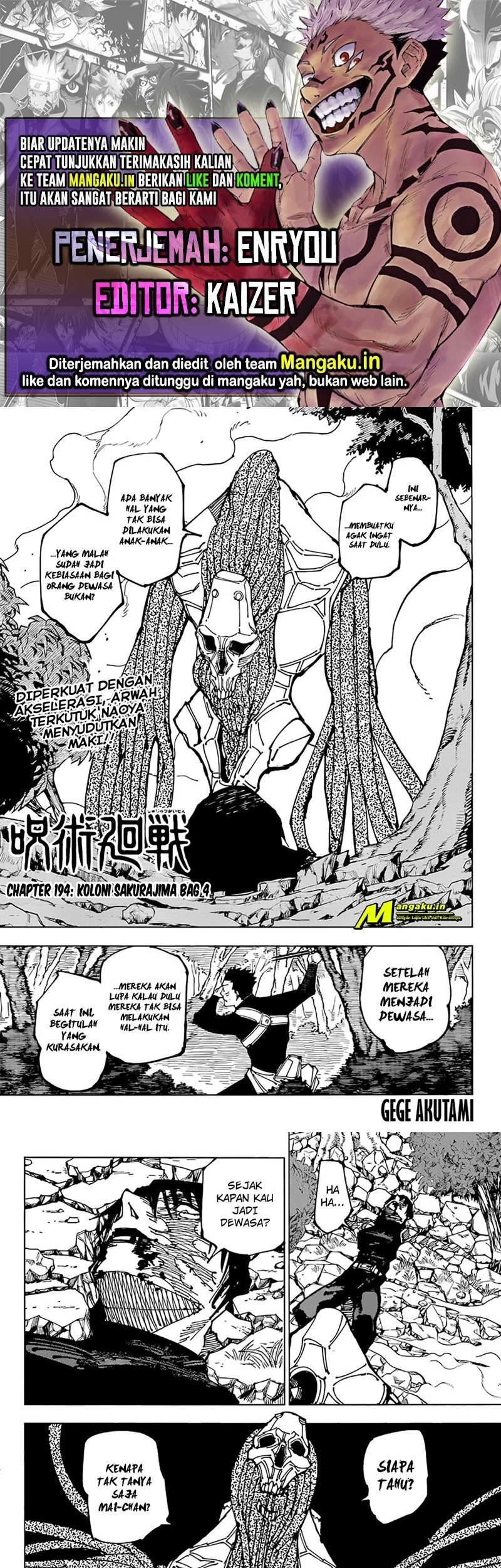 Read Jujutsu Kaisen (ID) Manga Online